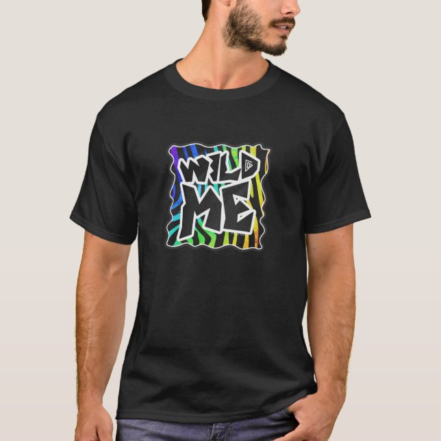 T-shirt Zebra Black e Rainbow Wild Me (Frente)