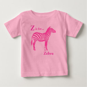 T-shirt Zebra - Fuchsia e rosas claro