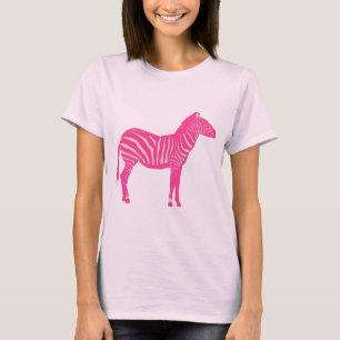 T-shirt Zebra - Fuchsia e rosas claro