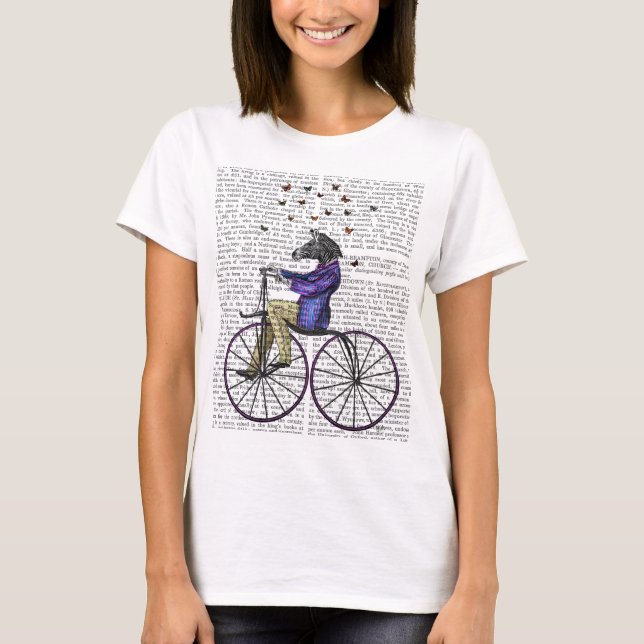 T-shirt Zebra na Bicicleta (Frente)