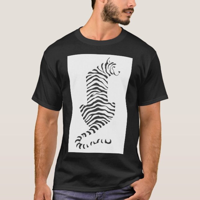 T-shirt Zebra Negra e Branca (Frente)