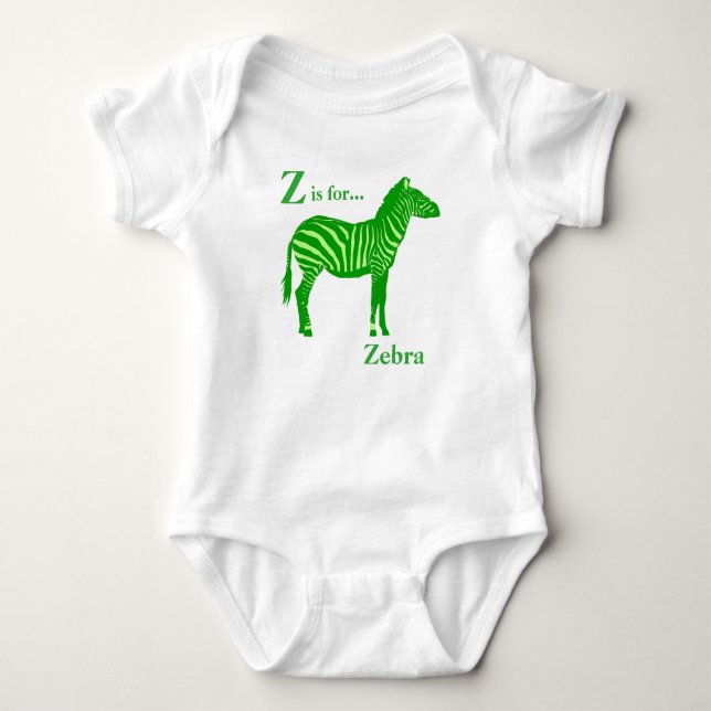 T-shirt Zebra - Tons de Verde Lima (Frente)