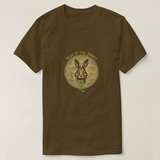 T-Shirt Zodiac Chinês "Rabbit" (Frente do Design)