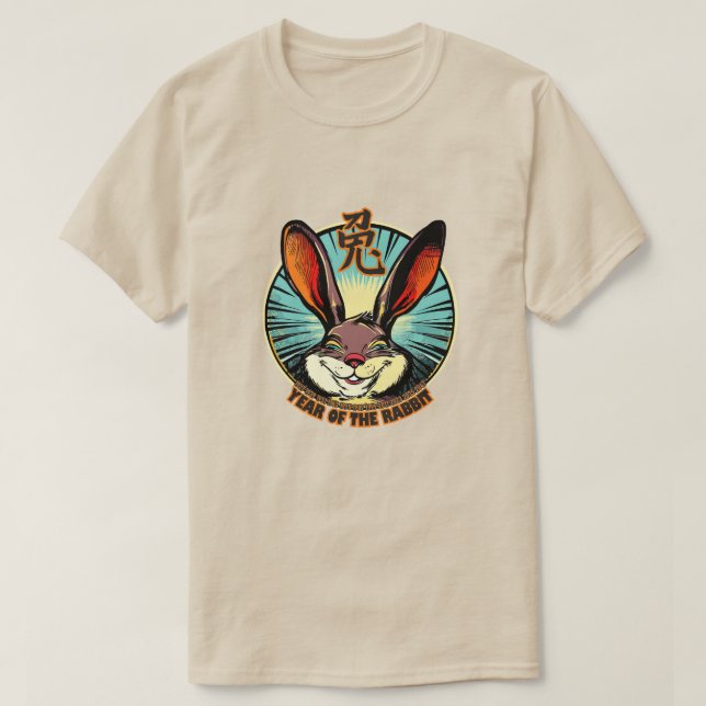 T-Shirt Zodiac Chinês "Rabbit" (Frente do Design)