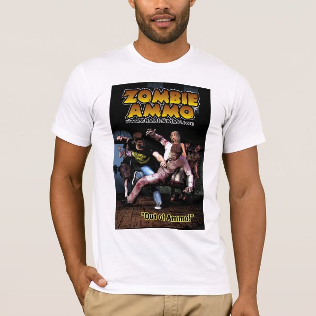 T-shirt Zombi Ammo™ "fora da munição! " (Frente)