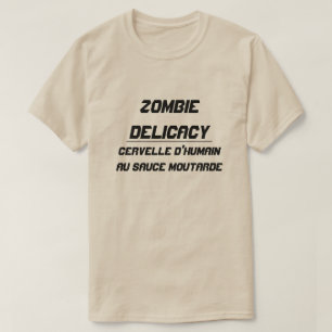 T-shirt Zombie Delicacy O cérebro humano com molho de most