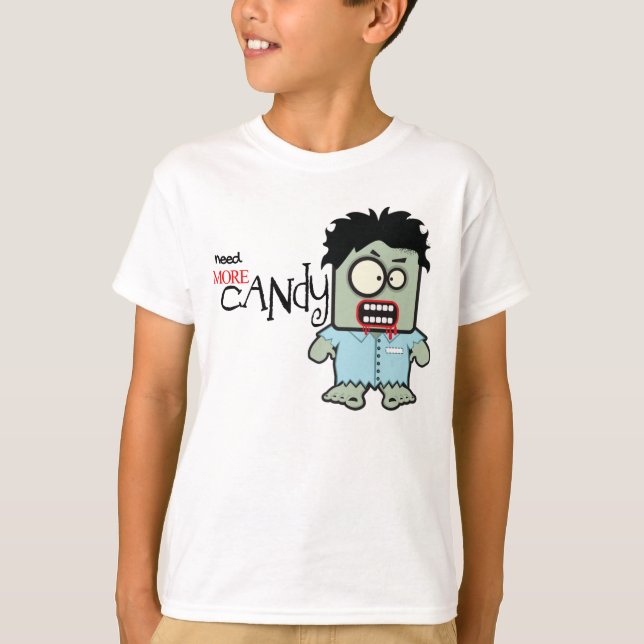 T-shirt Zombie Halloween engraçado (Frente)