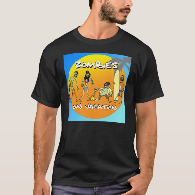 T-shirt Zombis em férias (Frente)