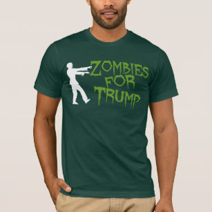 T-shirt Zombis para o humor do trunfo