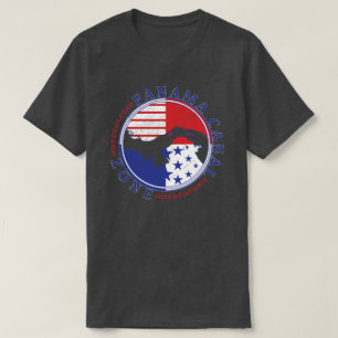 T-shirt Zona do canal do Panamá com istmo
