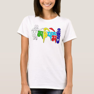 T-shirt zumbido do padme do OM mani