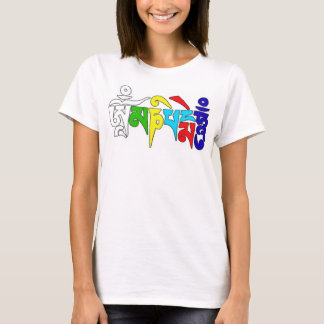 T-shirt zumbido do padme do OM mani