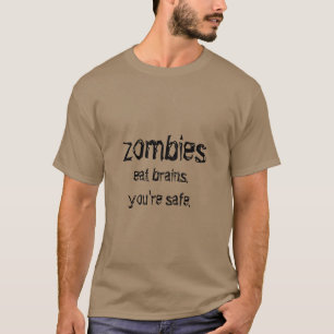 T-shirt zumbis comem cérebros