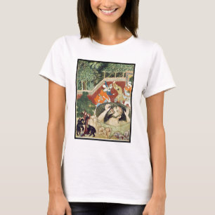T-shirt Zumrud Shah cai em um poço e é batido por gard