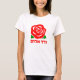 T-shirts ו ר ד א ו ד ם- rosa vermelha em hebraico, branco (Frente)