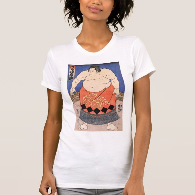 T-shirts 力 士, 国 Sumo Wrestler 芳 Kuniyoshi (Frente)