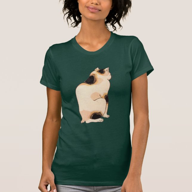 T-shirts 日本猫, gato japonês do 国芳, Kuniyoshi, Ukiyo-e (Frente)