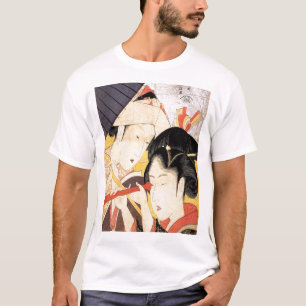 T-shirts 望 遠 を 覗 く 女, 鏡 Rapariga com Telescope, Hokusai, Uk