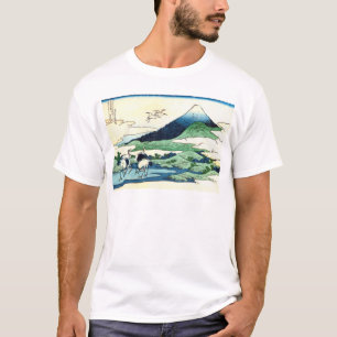 T-shirts 梅沢, opinião Monte Fuji do 北斎 de Umezawa, 