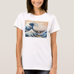 T-shirts 神奈川沖浪裏, grande onda do 北斎, Hokusai<br><div class="desc">Katsushika Hokusai (outubro ou novembro de 1760 - 10 de maio de 1849) era um artista, um pintor do ukiyo-e e um printmaker japoneses do período de Edo. Em seu tempo, era o perito principal de Japão na pintura chinesa. O nascer em Edo (agora Tokyo), Hokusai é o mais conhecido...</div>
