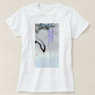 T-shirts 藤の花, glicínia de florescência do 古邨, O