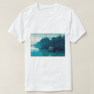 T-shirts 道 頓 堀 朝, Manhã em Dôtonbori, Hasui Kawase, Woodcut