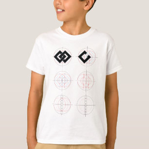 T-SHIRTS 違い釘抜きの作図