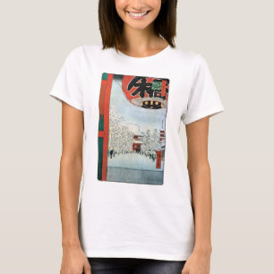 T-shirts 雪の浅草, neve do 広重 em Asakusa, Hiroshige Ukiyoe