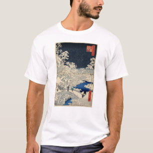 T-shirts 雪 の 太 橋, 広 重 ponte do tambor nevado, Hiroshige, Uk