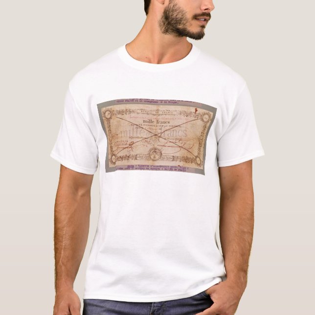 T-shirts 1000 francos de cédula de 8 Floreal, um X (Frente)