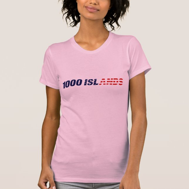 T-shirts 1000 Ilhas EUA Damas T (Frente)