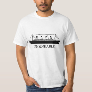 T-shirts 100 anos do titânico unsinkable