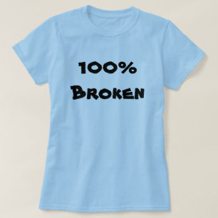 T-shirts 100% de azul quebrado
