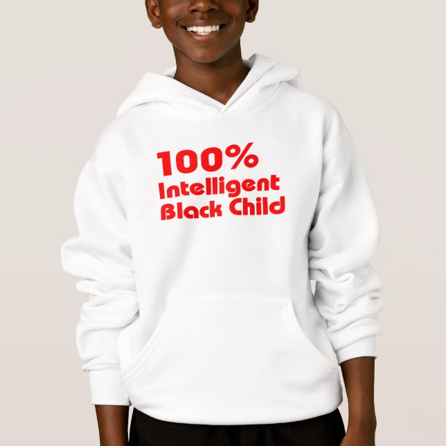 T-shirts 100% de Criança Negra Inteligente (Frente)