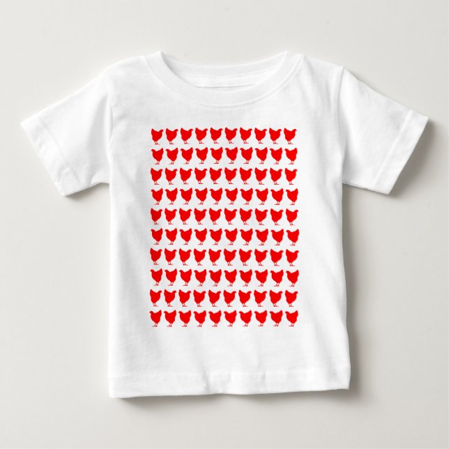 T-shirts 100 Galinhas - Vermelho (Frente)