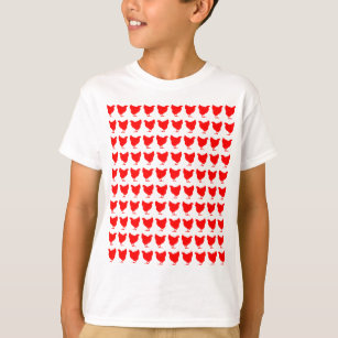 T-shirts 100 Galinhas - Vermelho