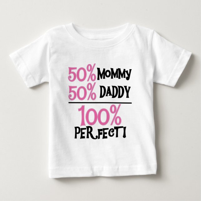 T-shirts 100 Por Cento Rosa Perfeito (Frente)
