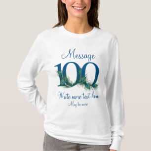 T-shirts 100th aniversário elegante personalizado do sécu