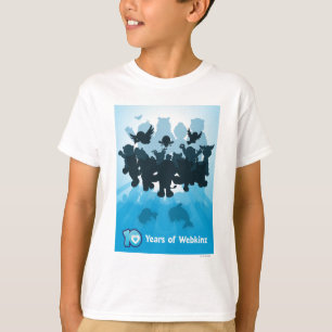 T-shirts 10 anos de silhueta de Webkinz