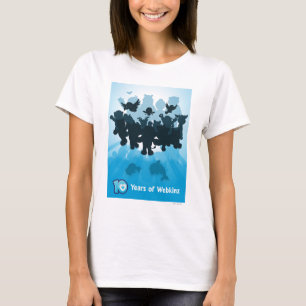 T-shirts 10 anos de silhueta de Webkinz