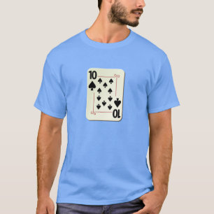 T-shirts 10 do cartão de jogo das pás
