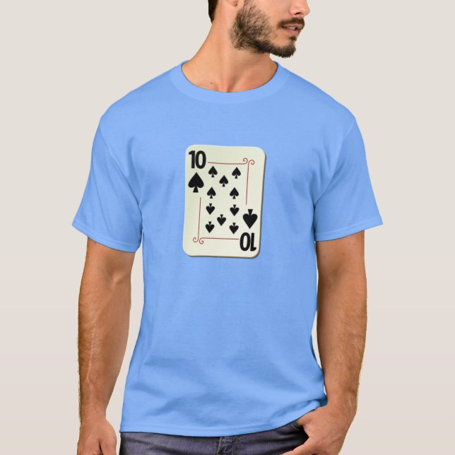 T-shirts 10 do cartão de jogo das pás (Frente)