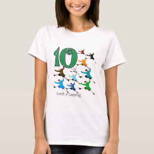 T-shirts 10 senhores Leaping