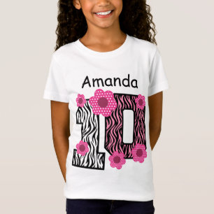 T-shirts 10o Nome feito sob encomenda B01 da zebra