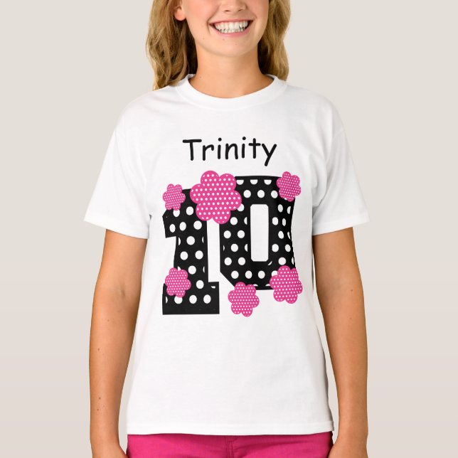 T-shirts 10o Nome feito sob encomenda V06 das bolinhas do (Frente)