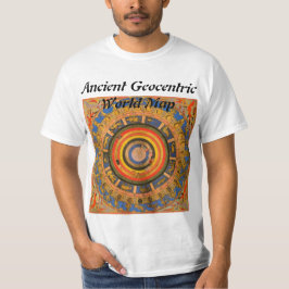 T-shirts $14,95 Mapa do mundo Geocentric antigo