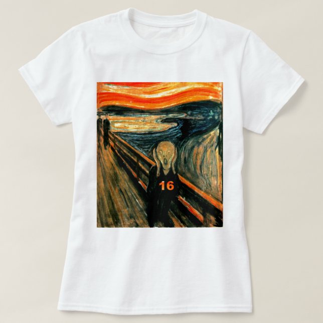 T-shirts 16os presentes de aniversário engraçados! (Frente do Design)