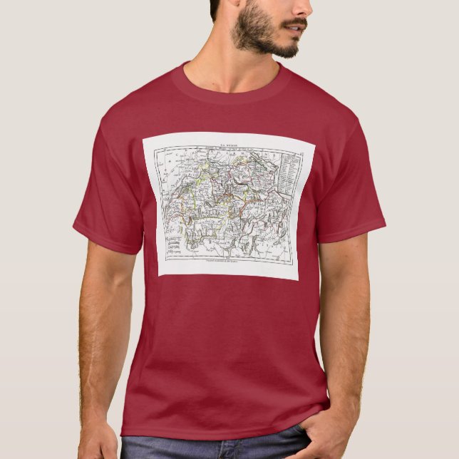 T-shirts 1806 mapa - La Suisse (Frente)