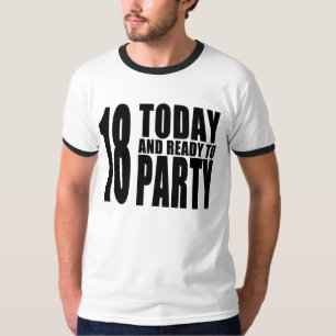 T-shirts 18os aniversários engraçados: 18 hoje e apronte