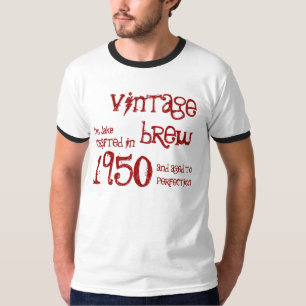 T-shirts 1950 campainha da fermentação do vintage do ano